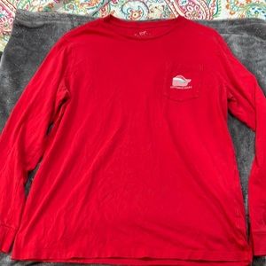 Vineyard vines Christmas, longsleeve, red T-shirt